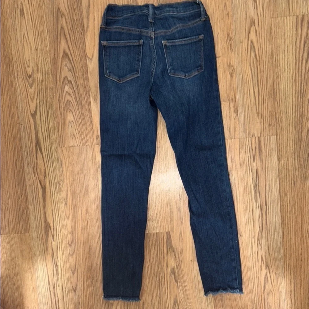Old Navy Blue Skinny Jeans with Distressed Details